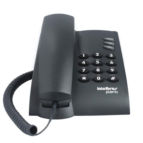 Telefone Intelbras com Fio Pleno Preto