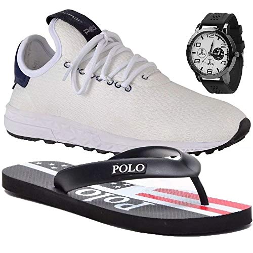 Tênis Masculino Polo Joy C/Relógio e Chinelo