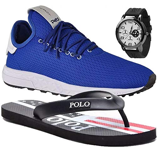 Tênis Masculino Polo Joy C/Relógio e Chinelo