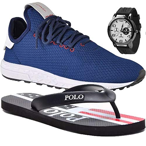 Tênis Masculino Polo Joy C/Relógio e Chinelo