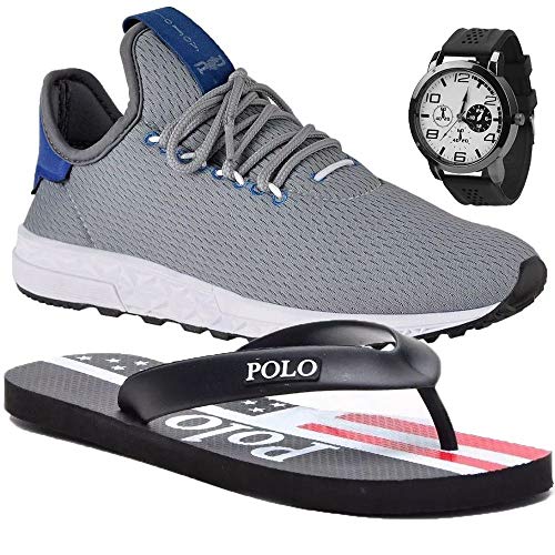 Tênis Masculino Polo Joy C/Relógio e Chinelo