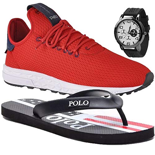 Tênis Masculino Polo Joy C/Relógio e Chinelo