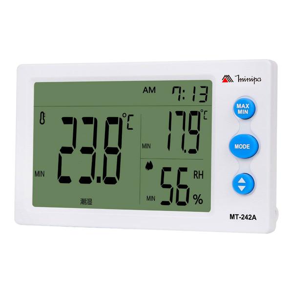 Termo-higrômetro Digital Mt-242a Visor Maior com Relógio Dis - Minipa