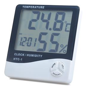 Termo-Higrômetro Temperatura E Umidade Relógio Digital Lcd