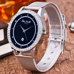 Time Fine Watch Strap stainless Steel Analog Simple Clock Dial Watch