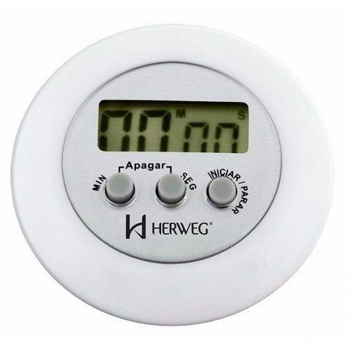 Timer Herweg 3308 021 Contagem Regressiva Alarme Sonoro Branco