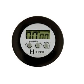 Timer Herweg 3308 034 Contagem Regressiva Alarme Sonoro Preto