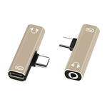 Tipo-C para 3.5mm AUX Jack de áudio de carregamento Adaptador para Huawei Xiaomi Samsung Celular