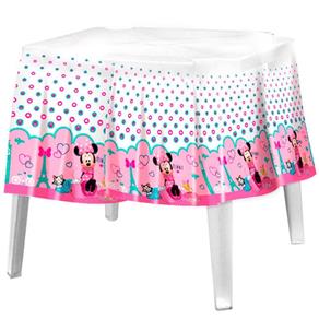 Toalha de Mesa Descartável Minnie Rosa