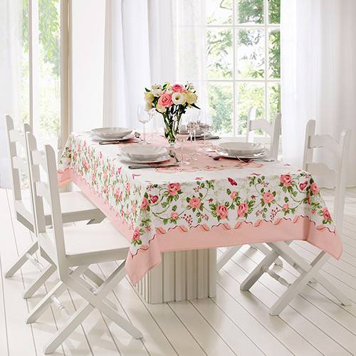 Toalha de Mesa Retangular (140x220cm) Rose - Lepper