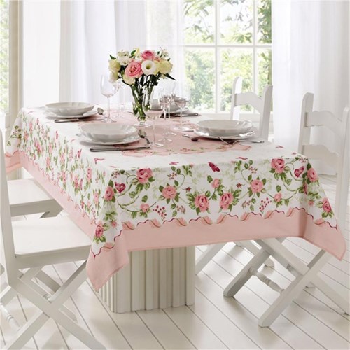 Toalha de Mesa Rose Retangular 140X220cm Lepper