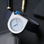 TOMI Fashion Casual Men 's Irregular Bussines Retro Design Leather Band Watch