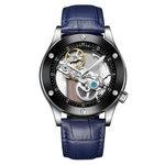 Top quality Tevise Marca Homens # 039; s Pulseira De Couro Original relógio de Luxo o homem Automático Mecânica Tourbillon relógios à prova d 'água presente relógio