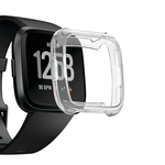 TPU Silicone Case Capa de encaixotamento do relógio Guard Protector para Fitbit Versa inteligente Banda