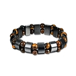 Trendy Natural Preto pulseira ímã para homens e Magnet Retro Mulheres Bracelet