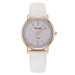 Trendy Quartz Relógio Universal PU Leather Strap Rodada Dial relógio de quartzo YK69