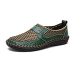 Ts Homens Casual Pattern Shoes Crocodilo Deslizamento Plano Rubber Sole On Malha Respirável Sapatos