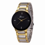 TS Moda Unissex Casual Quartz Watch Round Dial Relógio de pulso para casal de dia dos namorados