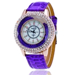 FLY Mulheres moda Big Dial Digital Calibração Diamond Watch