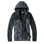 TS Plus Size Floral Hoodie impresso Casual Windproof Jacket Esportes exaurir para o Homem