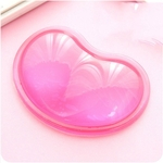 TS -protegido de pulso transparente Jelly Comfort silicone de pulso mouse pad Pulseiras Gel Mão Pillow Computer Heart-shaped de cristal Satisfazer Anti-fadiga Mousepad roxo