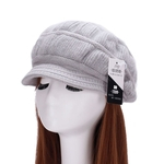 Ts Quente Lã Cap Malha Mulheres Senhoras Beret Inverno Cap Ski Baggy Beanie Crochet Hat