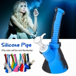 Tubo de silicone portátil Tubo de fumar Tubo de tabaco de silicone inquebrável de erva (envie cores aleatoriamente)