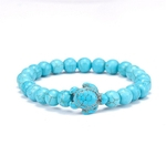 Turquoise Turtle Pulseira vulcânica Pedra Bracelet Pulseira Turtle Elastic