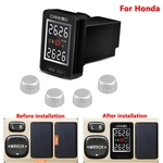 U912- WF Car TPMS Auto sem fio Tire Pressure Monitoring System 4 sensores externos Display LCD embutido Monitor para HONDA