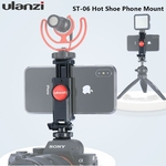 QUENTE (Em estoque) Ulanzi Vertical tiro Telefone montar titular Mount ajustável com Sapata Fria Arm Magic for LED Microfone