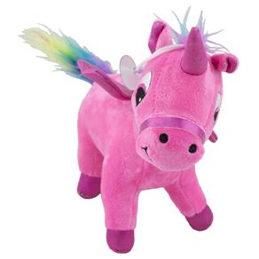 Unicornio de Pelucia Rosa para Bebê 2 Meses