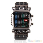 Unisex Binário LED Data Digital Mostrador Quadrado Esporte Casual Pulseira De Plástico Relógio De Pulso