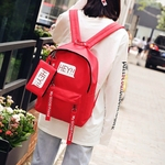 Unisex Canvas Carta Backpack Outdoor Viagem Backpack Bag Estudante