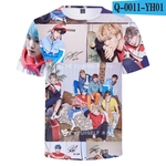 Unisex Casual Padrão solta estrela 3D gola redonda T-shirt de manga curta