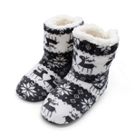 Unisex Chinelo Elk Natal Inverno Sapatos de interior Quente Contton Slipper Plush Pantufa