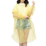 Unisex extra chuva impermeável espessura de Emergência Poncho com capuz com cordão Raincoat