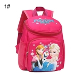 Unisex Kids Cartoon Frozen Hello Kitty Print Zipper Nylon Backpack Shoulder Bag