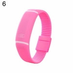 Unisex Kids Fashion Pure Color Lovely LED Silicone Sport Relógio De Pulso Digital Casual