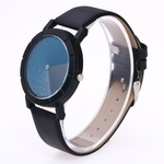 Unisex Scrub Simple Fashion Gradient Color Leather Quartz Wrist Watch