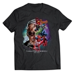 Unisex Superhero Avenger Aliança Stan Lee Imprimir manga curta em torno do pescoço T-shirt