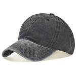 Unisex Vintage Washed Cap Baseball de algodão Sun ajustável Hat