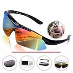 Unissex Esportes Ciclismo Sunglasses executando Vidros com 5 lentes intercambiáveis