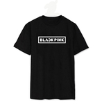 Unissex Moda Letters Blackpink Impressão Casual T-shirt Respirável