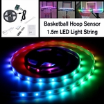 Aro de basquete Sensor de rede ativado LED Light String Hoop Set 12 Flash + Magnet