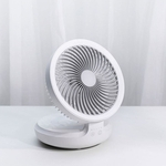 USB Desk Fan, Grau dobrável Desk Fan recarregável com LED Night Light, 4 Speed ¿¿Setting, design ultra-silencioso para casa, escritório, ao ar livre