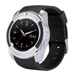 V8 Smart Watch Tela Redonda Moda Fitness Pedômetro Multi-Função