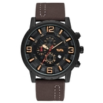 VA-504 pulseira de couro Calend¨¢rio Casual Assista Homens de Neg¨®cios Mens Quartz Rel¨®gio de pulso