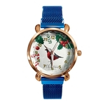 LAR Vara de Natal Lady Quartz Relógio Folha Pássaro Fruit Moda Alloy Banda analógico relógio de pulso