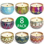 REM Velas Fragrance 8pcs / Set Soy cera Ajuste para Início de casamento Decoração do aniversário Lighting accessories