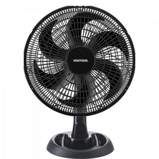 Ventilador de Mesa 30cm 127V Eco Turbo Preto VENTISOL